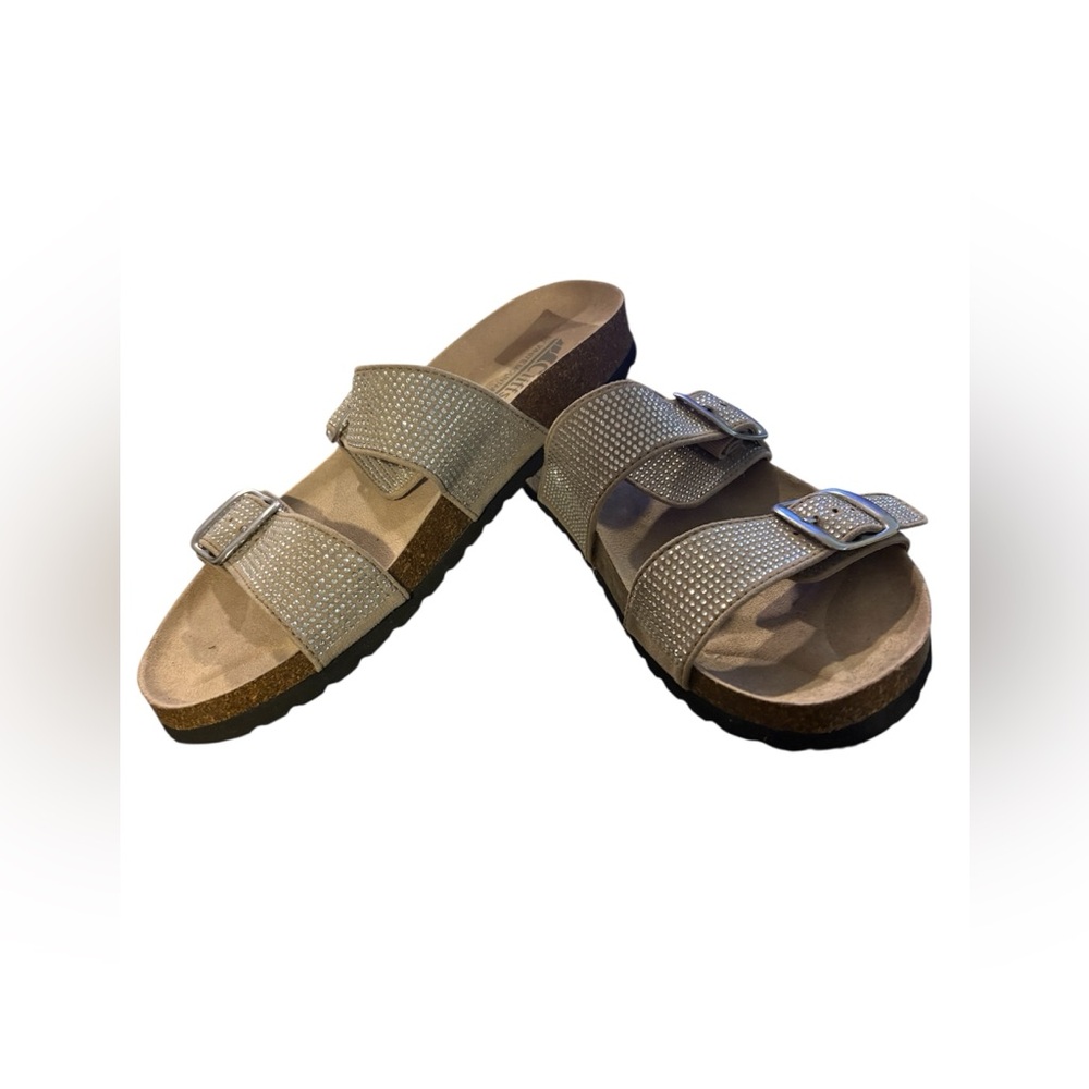 WHITE MOUNTAIN Cliffs Gloris 8.5 contoured cork footbed slide sandals. Like new - Picture 2 of 7